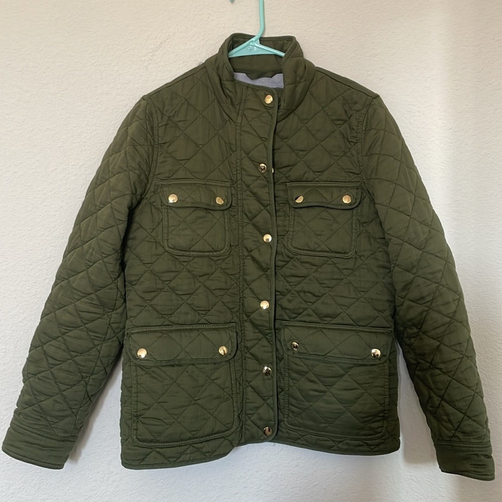 J Crew quilted downtown field jacket size small